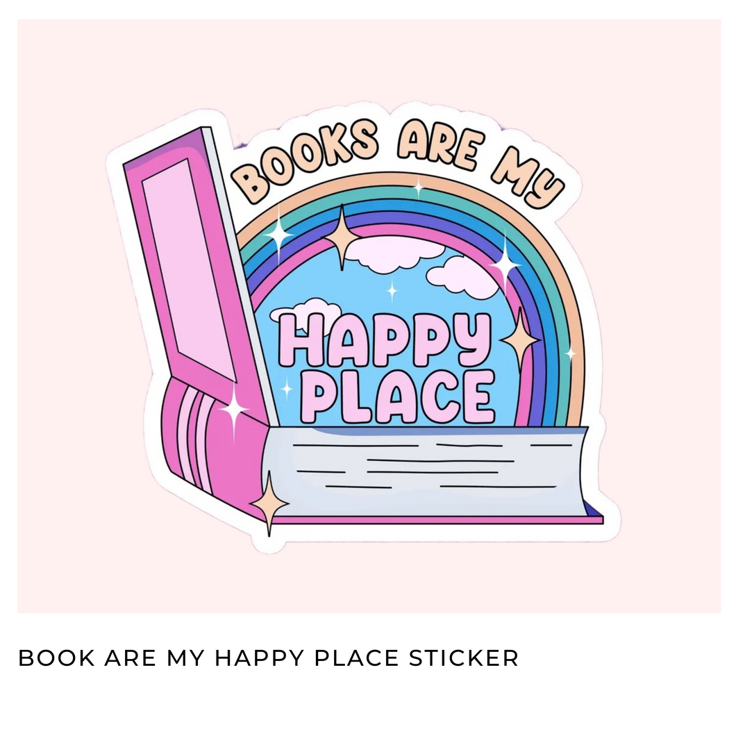 Books Are My Happy Place Sticker