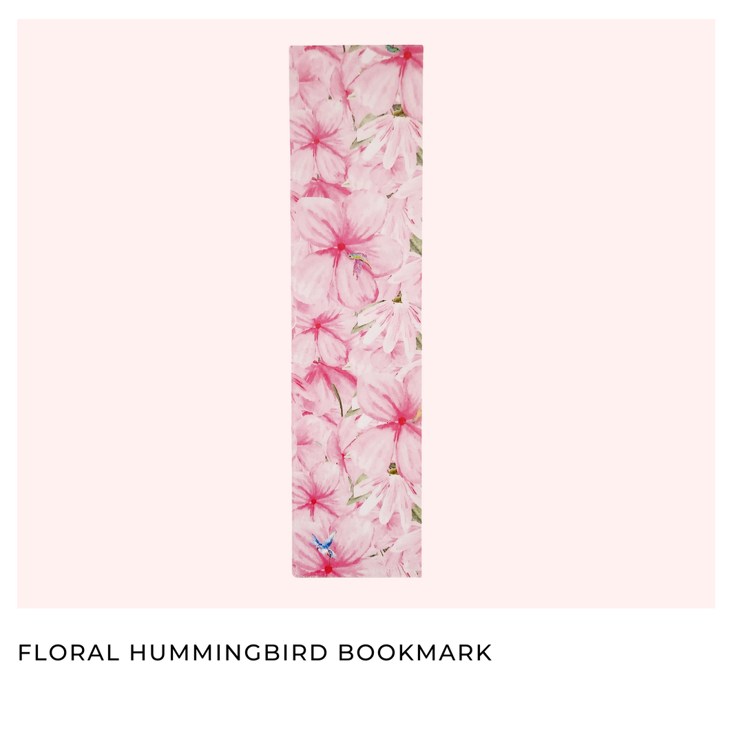 Floral Hummingbird Bookmark