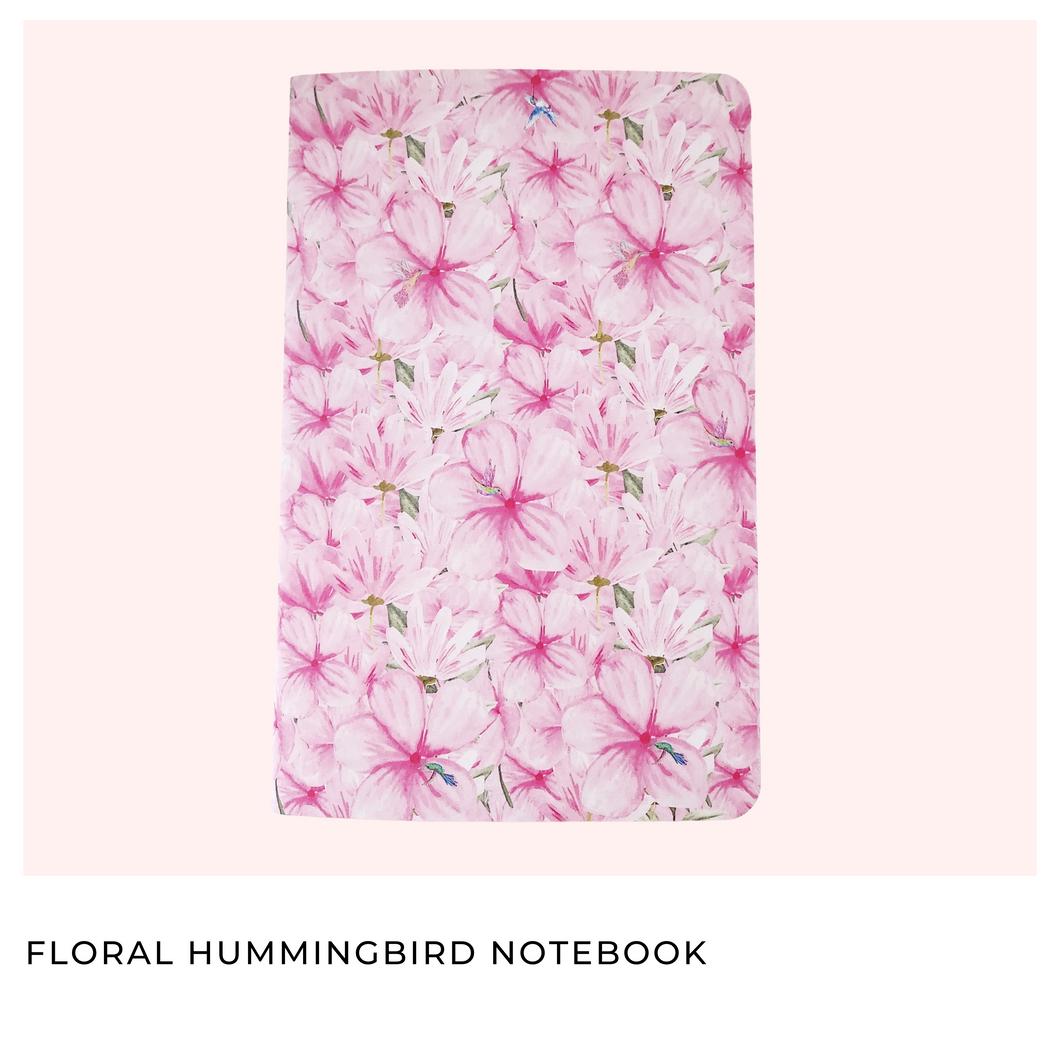 Floral Hummingbird Notebook